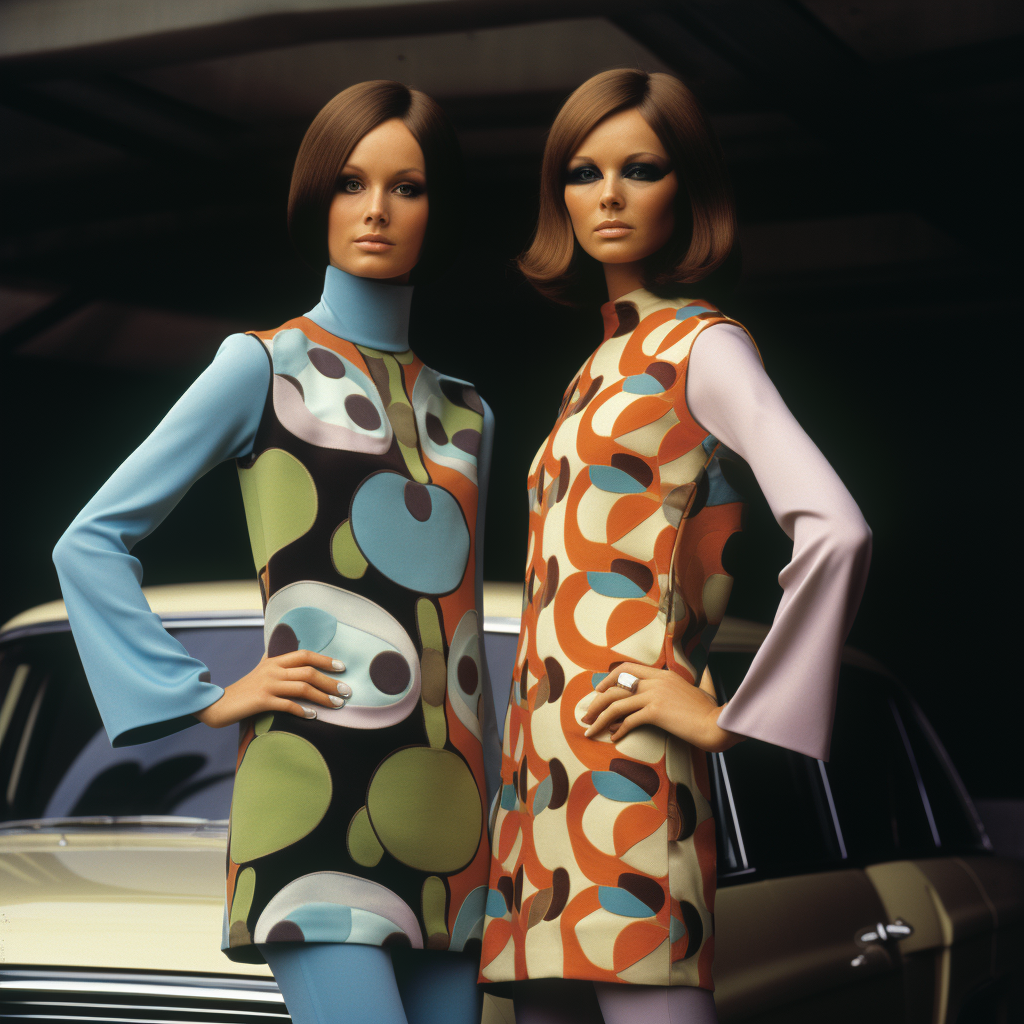 AI generated: Midjourney prompt: high fashion, vogue, 1967 --c 25 --no no ugly, def... (Midjourney - Fashion)