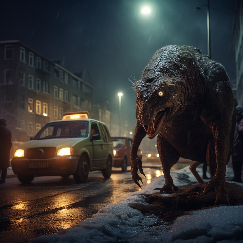AI generated: Midjourney prompt: haunting alien creature that looks like a monstrou... (Midjourney - 3d Renders)