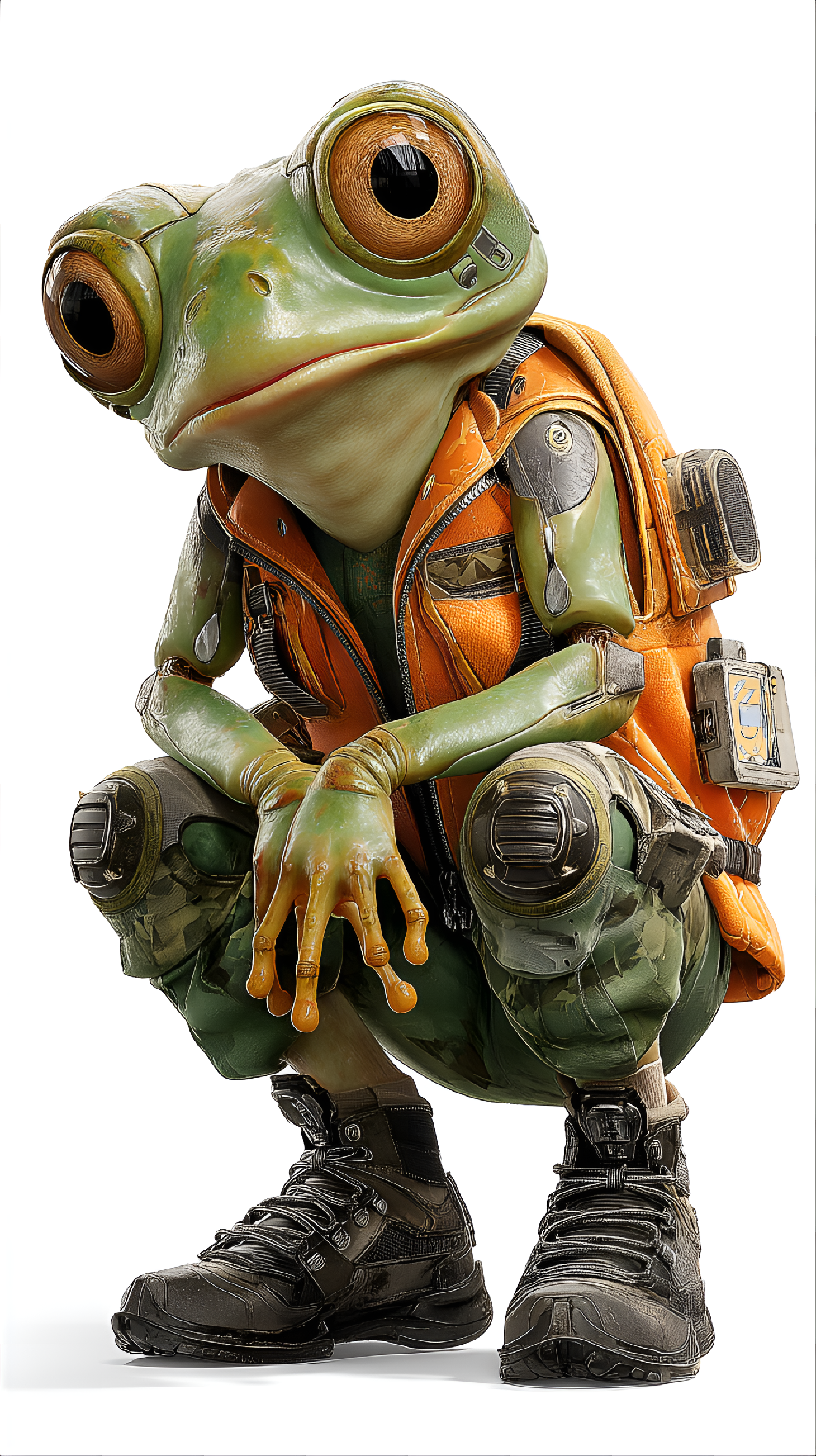AI generated: Midjourney prompt: funny caricature, cybernetic amphibian caricature,... (Midjourney - Concept Art)