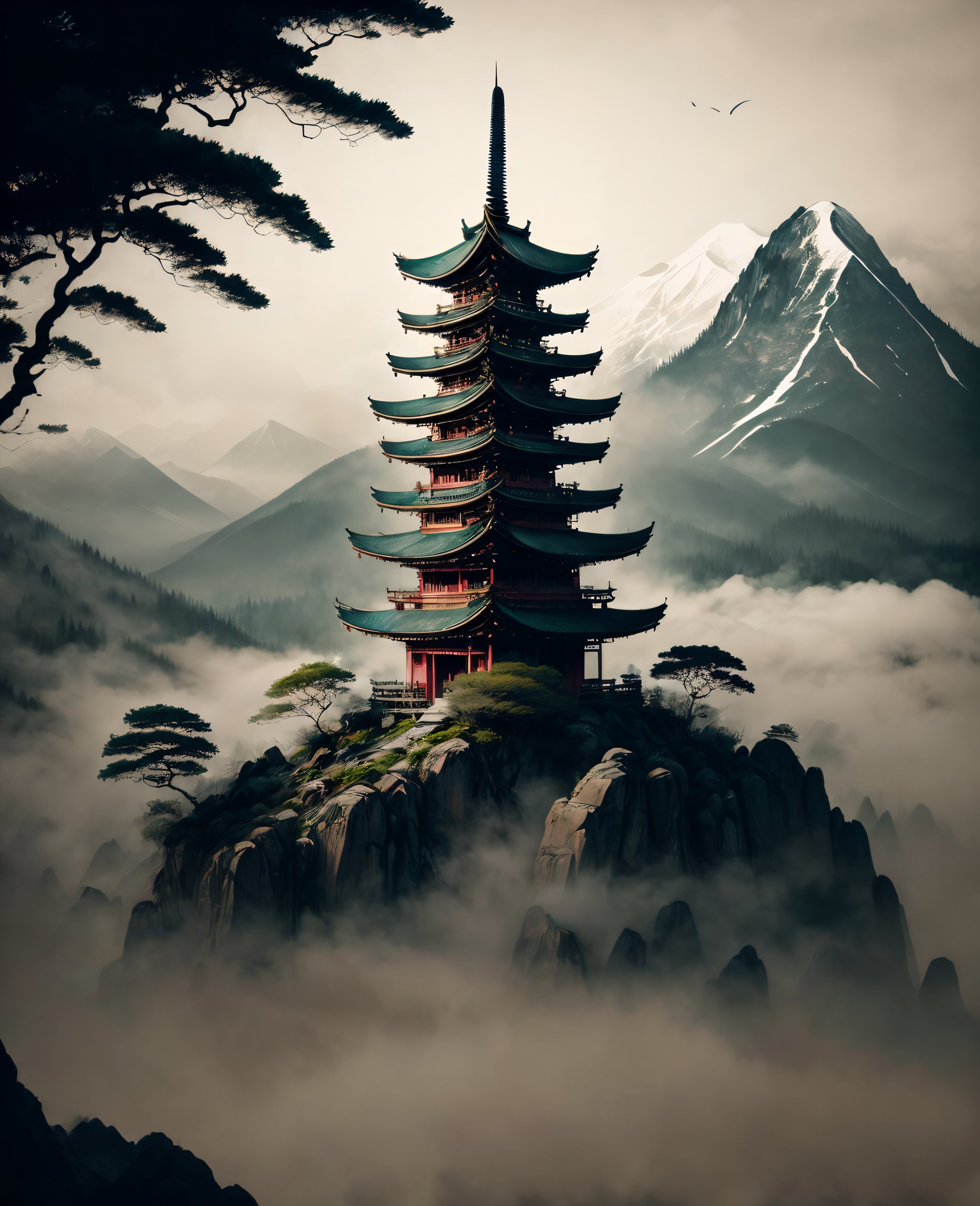 AI generated: Lost Buddhist Shrine v2 (DreamShaper - Concept Art)