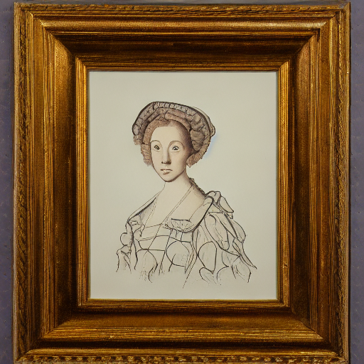 Stable Diffusion prompt: pen painting, portrait of a woma...