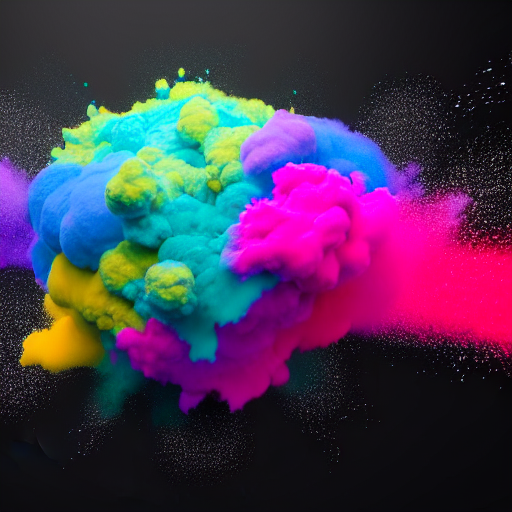 Stable Diffusion prompt: color powder explosion on black ...