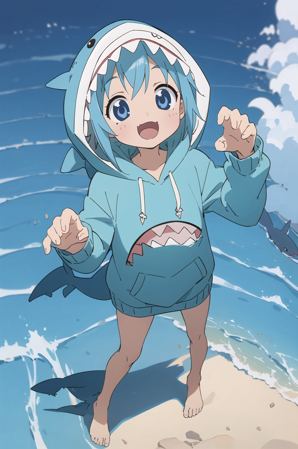AI generated: Stable Diffusion prompt: 1 girl, anime, <lora:lucky_star_offset:1> ,shark,c... (Stable Diffusion - Anime)