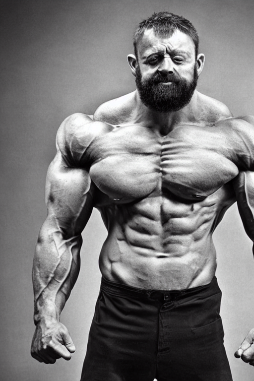 Stable Diffusion prompt: a big muscle man
