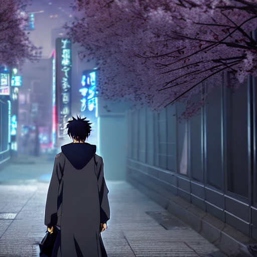 AI generated: Stable Diffusion prompt: anime key visual of man in grey cloak with dagger ... (Stable Diffusion - Anime)