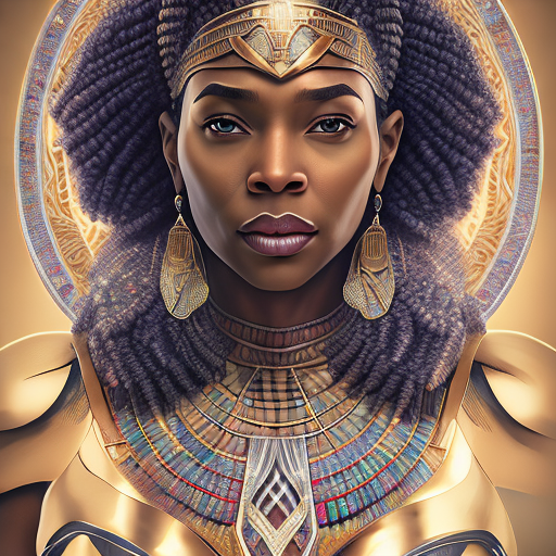 Openjourney prompt: Close-up portrait of a Nubian queen Wonder Woman p... - Openjourney