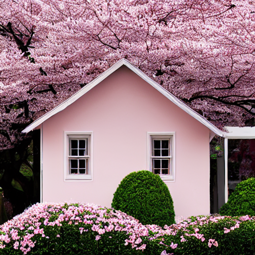 Stable Diffusion prompt: A small, delicate house sits in ...