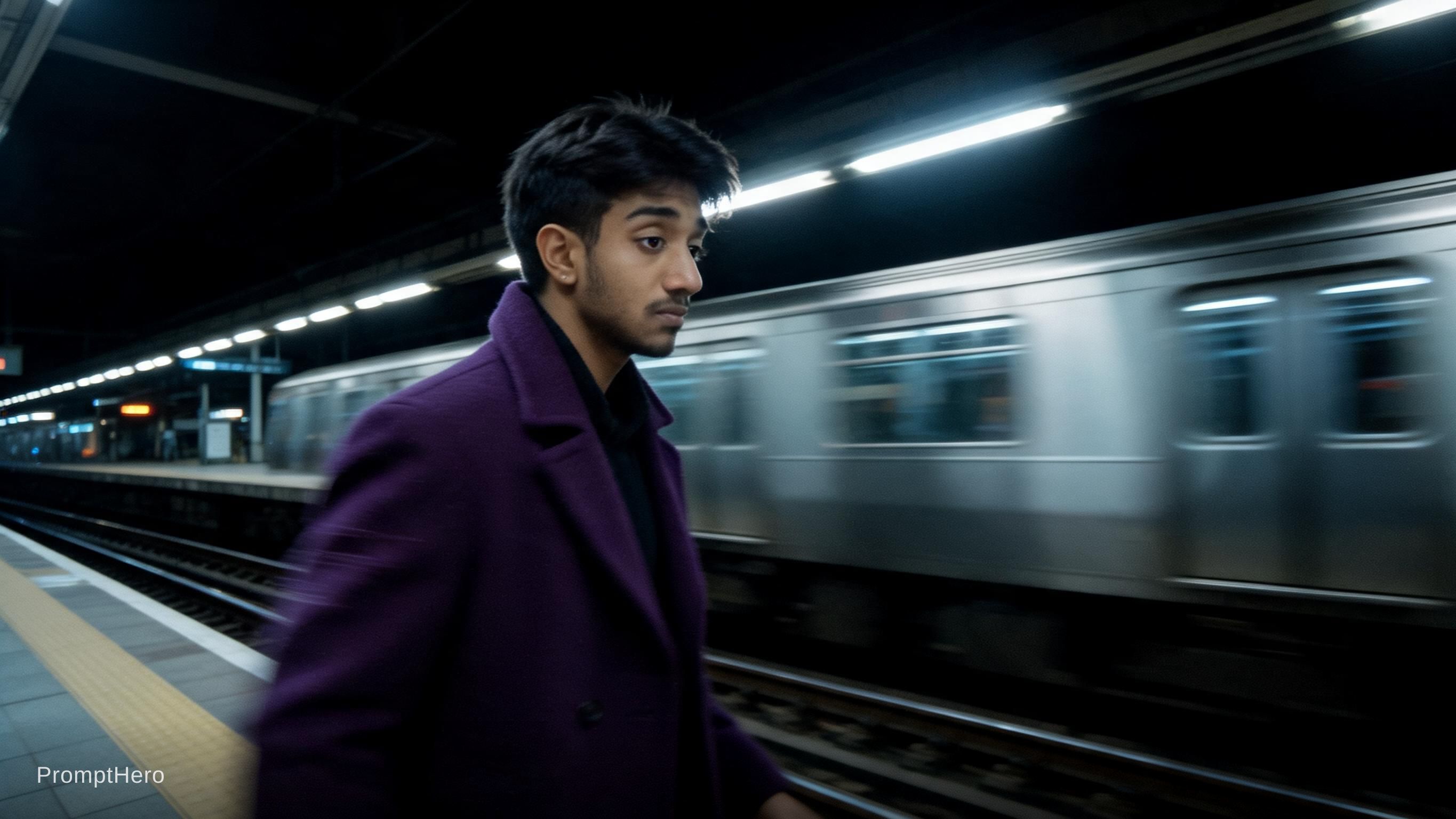 Seedream 5 prompt: fashion editorial photography, motion blur, male m... - Seedream 5