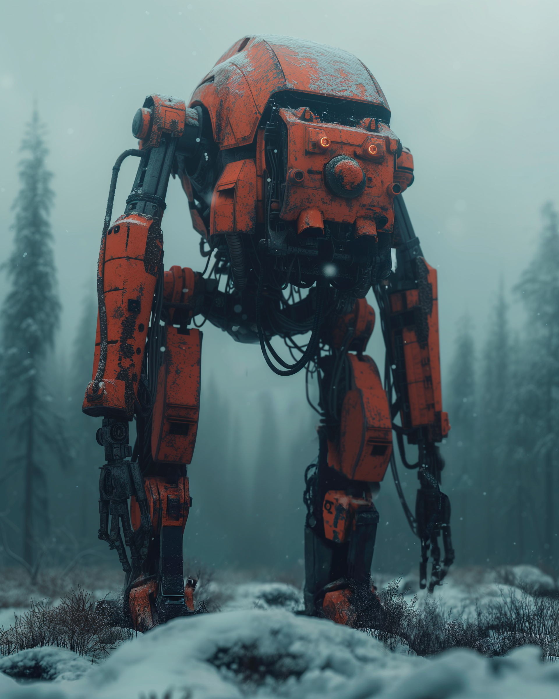 AI generated: Midjourney prompt: post apocalypse, close up shots, lov angles, a ora... (Midjourney - Concept Art)