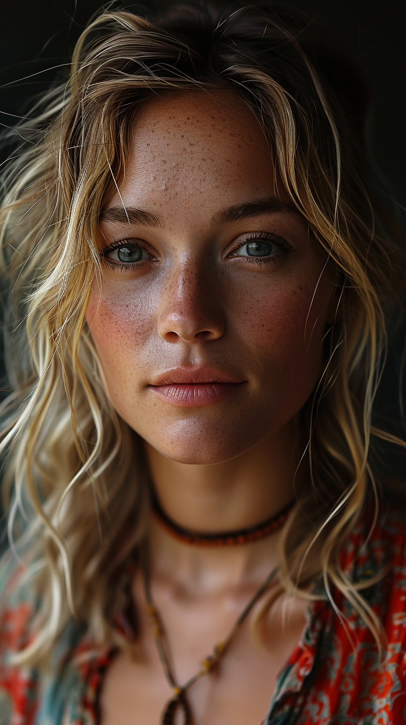 Midjourney prompt: a realistic photo of a [very pretty 35 year old wo... - Midjourney