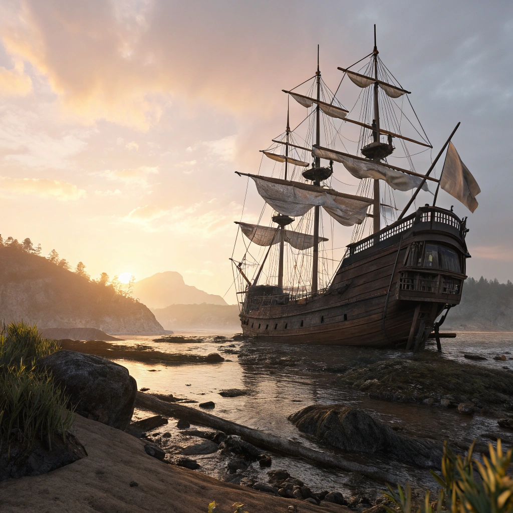 Recraft prompt: Photo of a ultra realistic sailing ship,