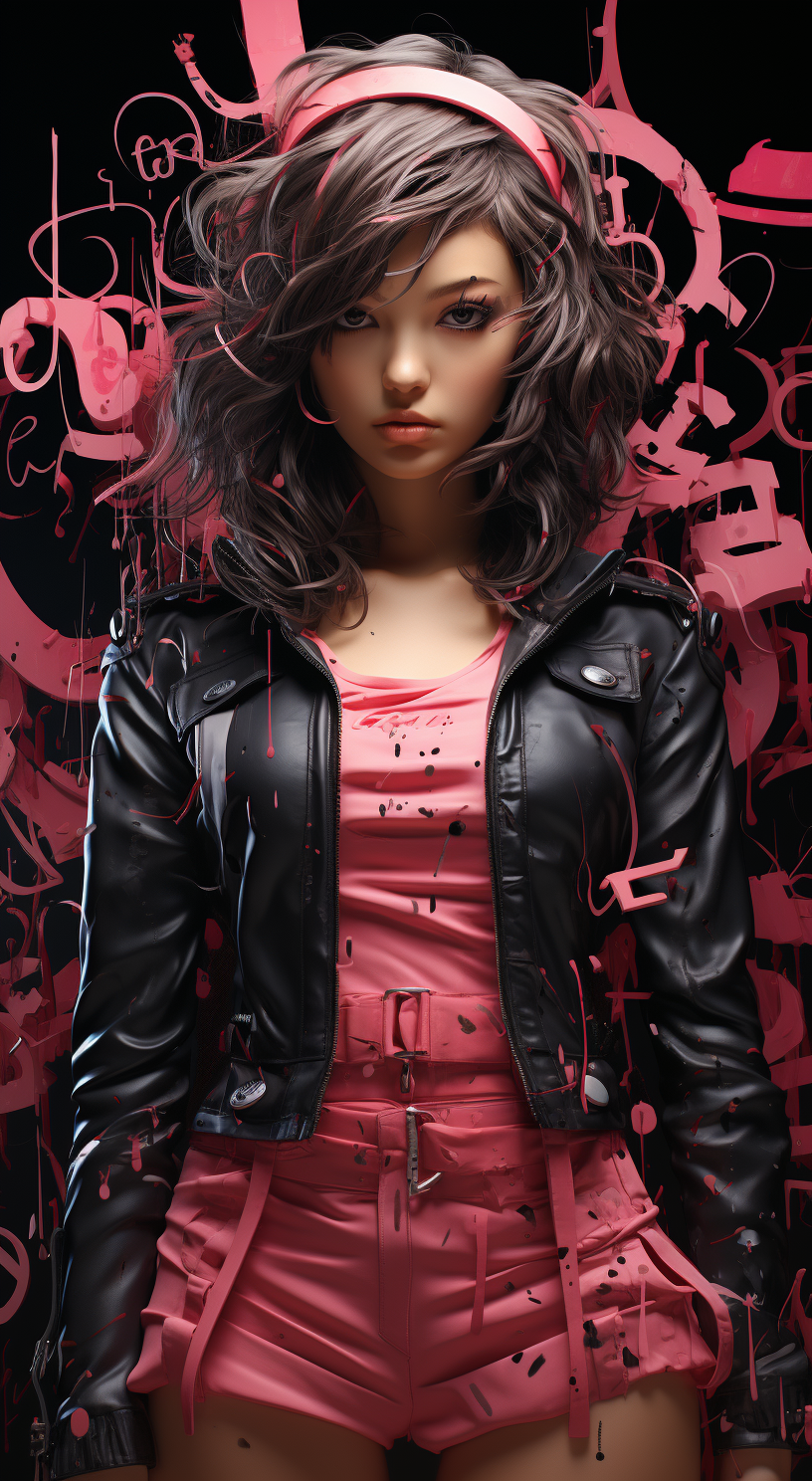 صورة مولدة بالذكاء الاصطناعي: Midjourney prompt: jeosung jin, a young woman wearing pink short skir... (نموذج Midjourney - صور شخصية)