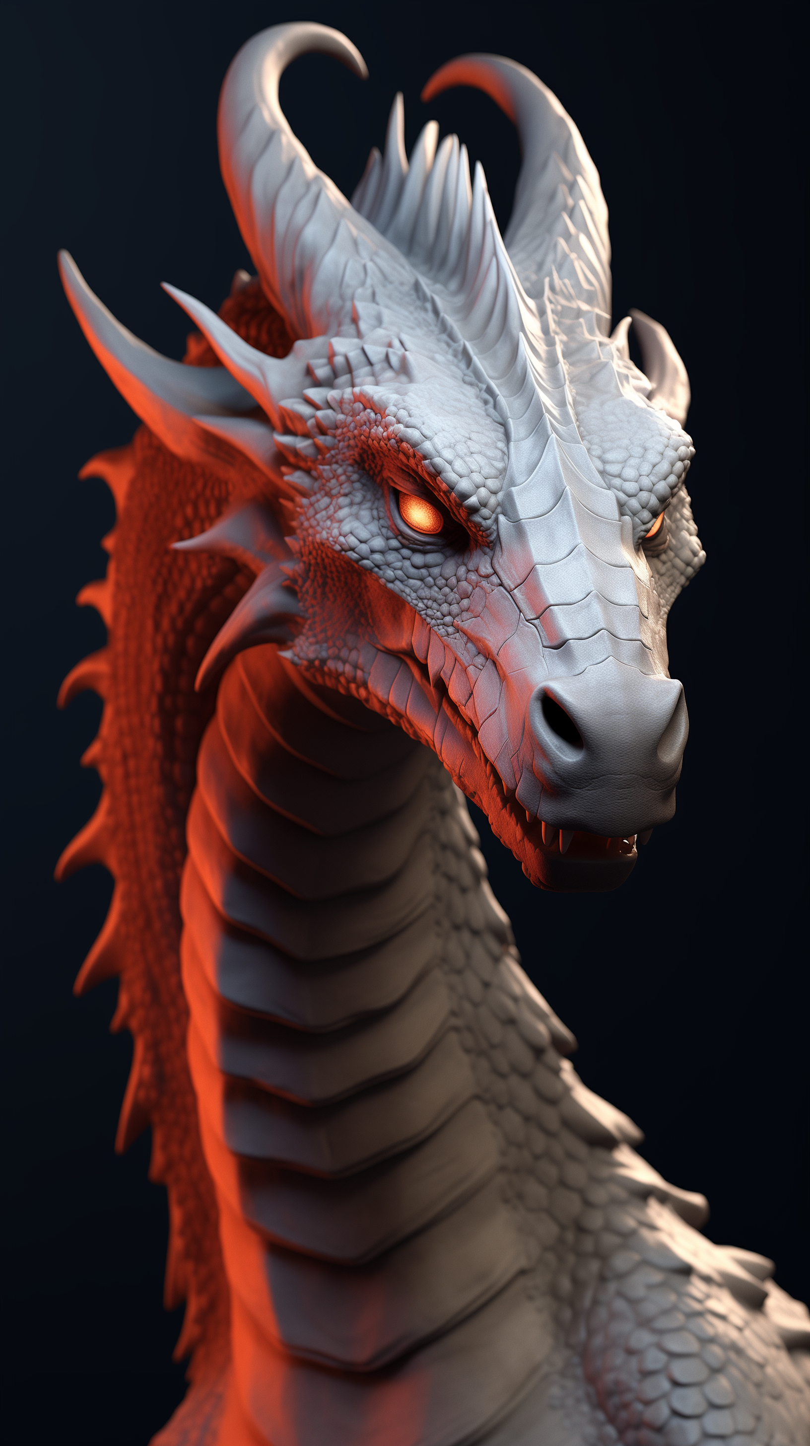 AI generated: Midjourney prompt: dragon, female, elegant, sleek, 3D, 4k, HD, Maya, ... (Midjourney - 3d Renders)