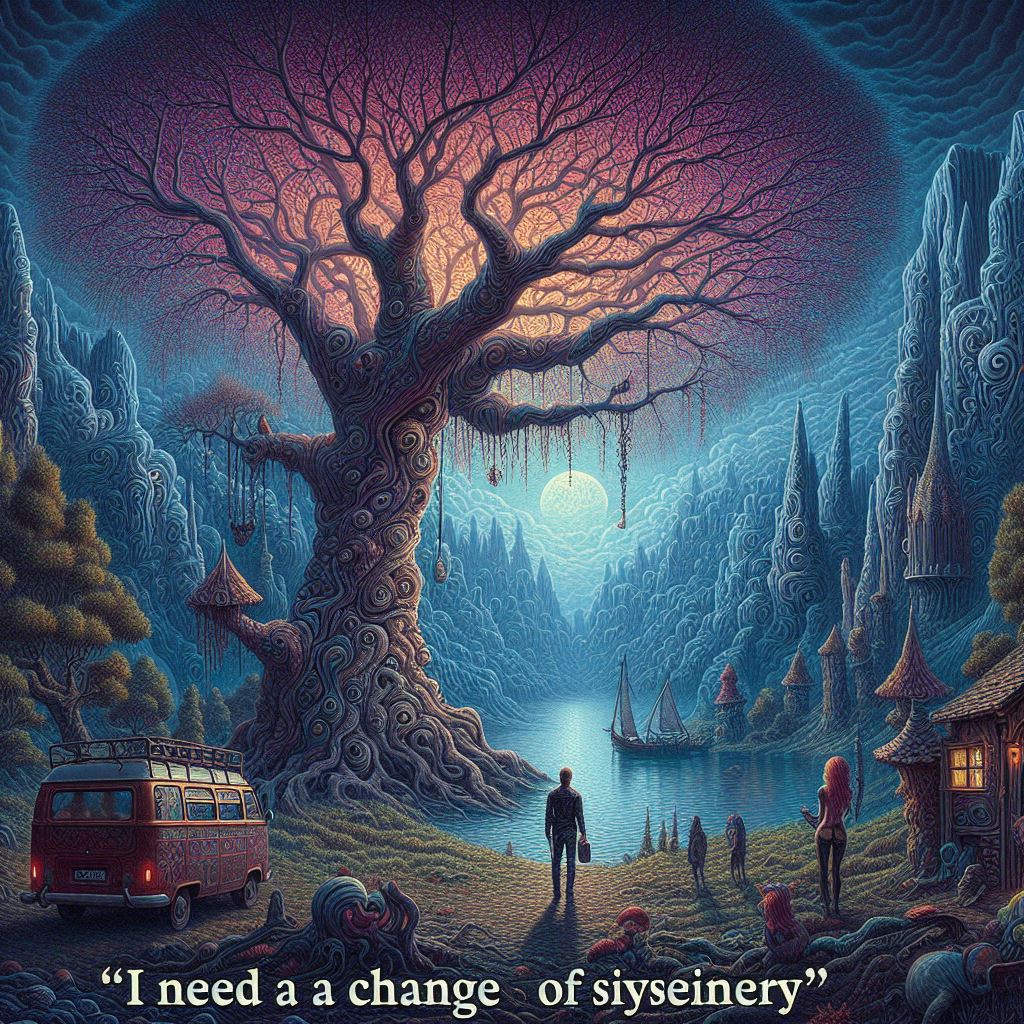 AI generated: Changing the wallpaper, german (DALL·E - Landscapes)