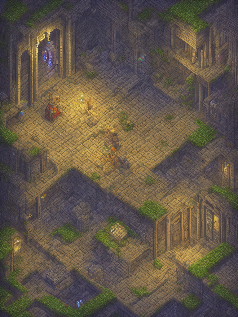 Openjourney prompt: 64 bit pixel art, dungeon, night, und...