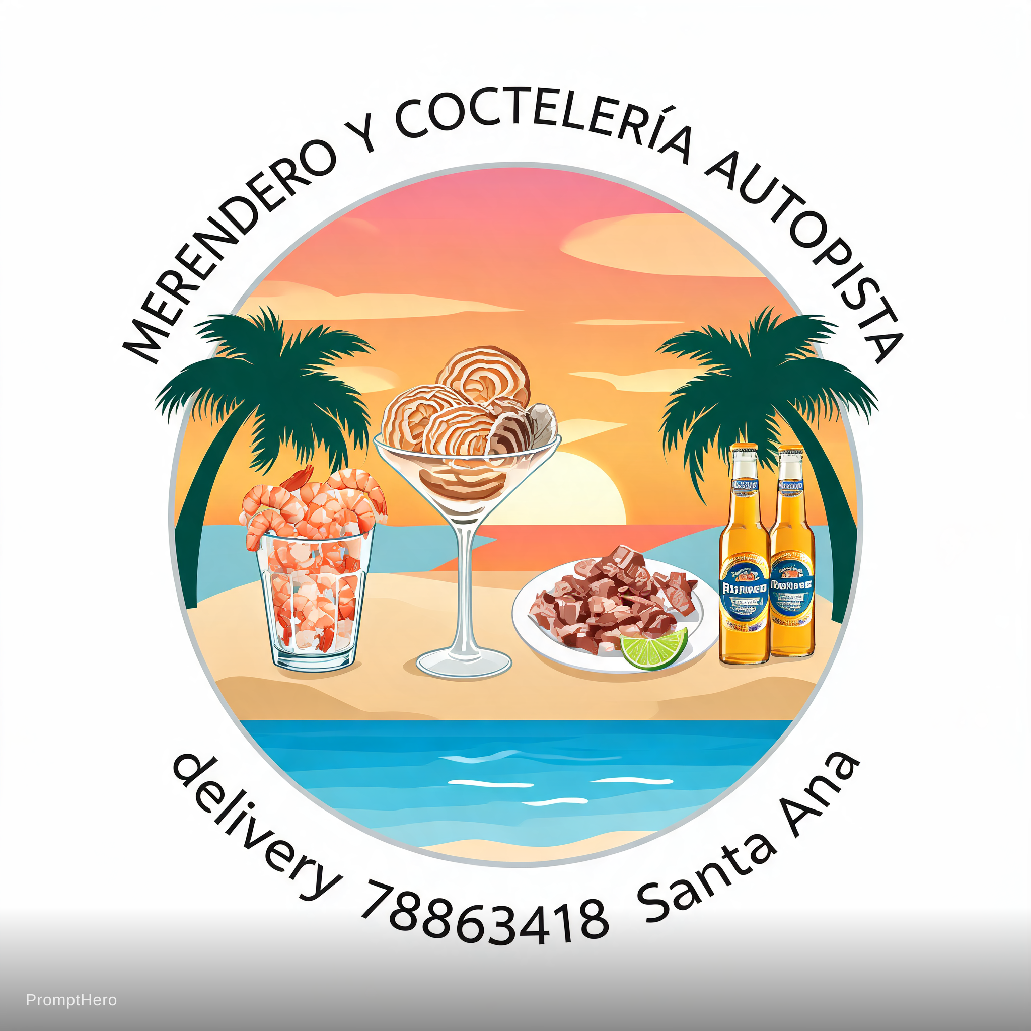 AI generated: Seedream 5 prompt: El nombre del negocio el "Merendero y Coctelería A... (Seedream 5 - Logos, Icons & Design)