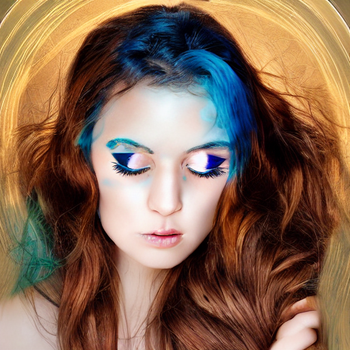 Stable Diffusion prompt: a girl in a wedding dress, an ov...