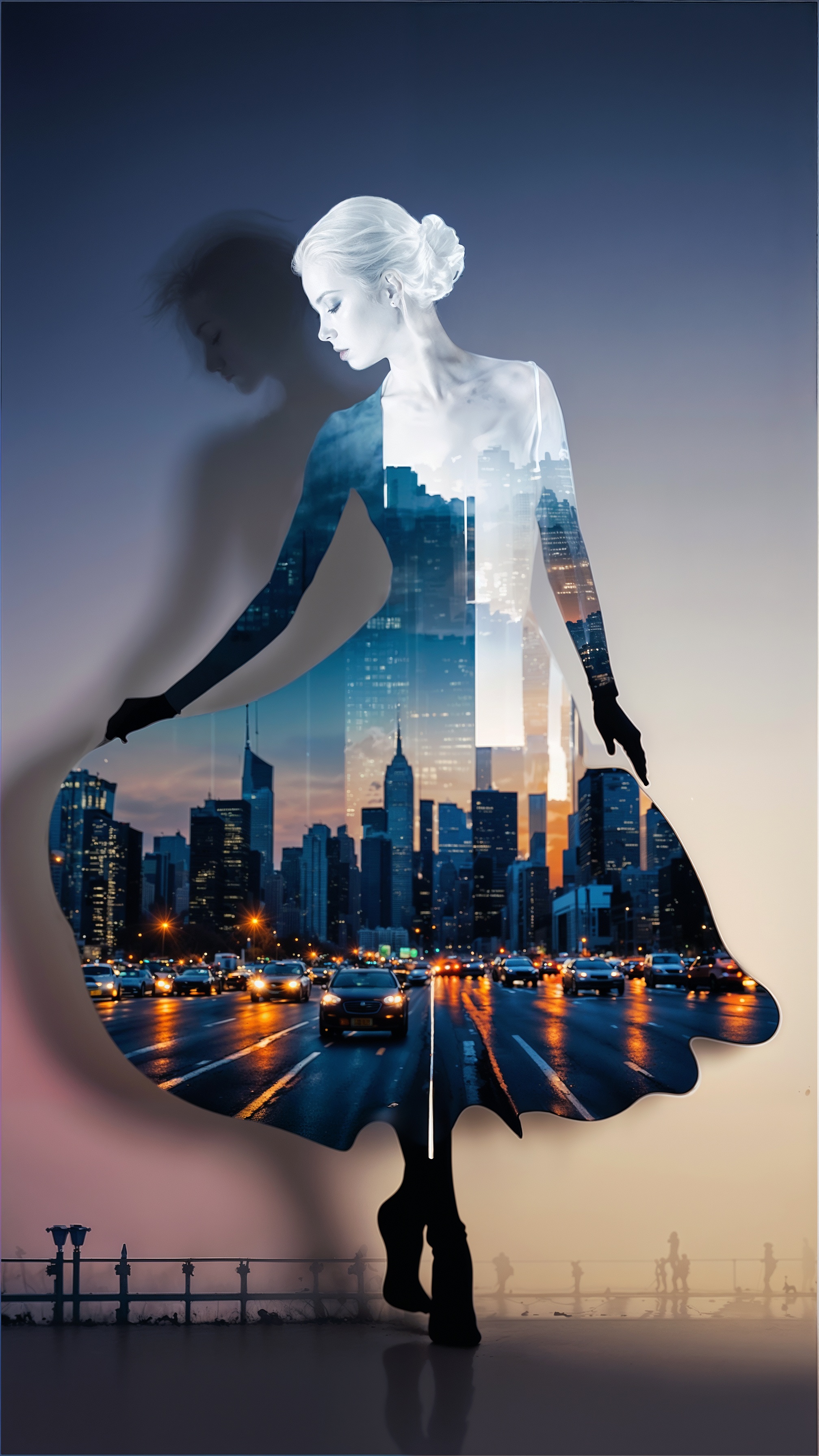 AI generated: Silhouette City (SD XL - Concept Art)