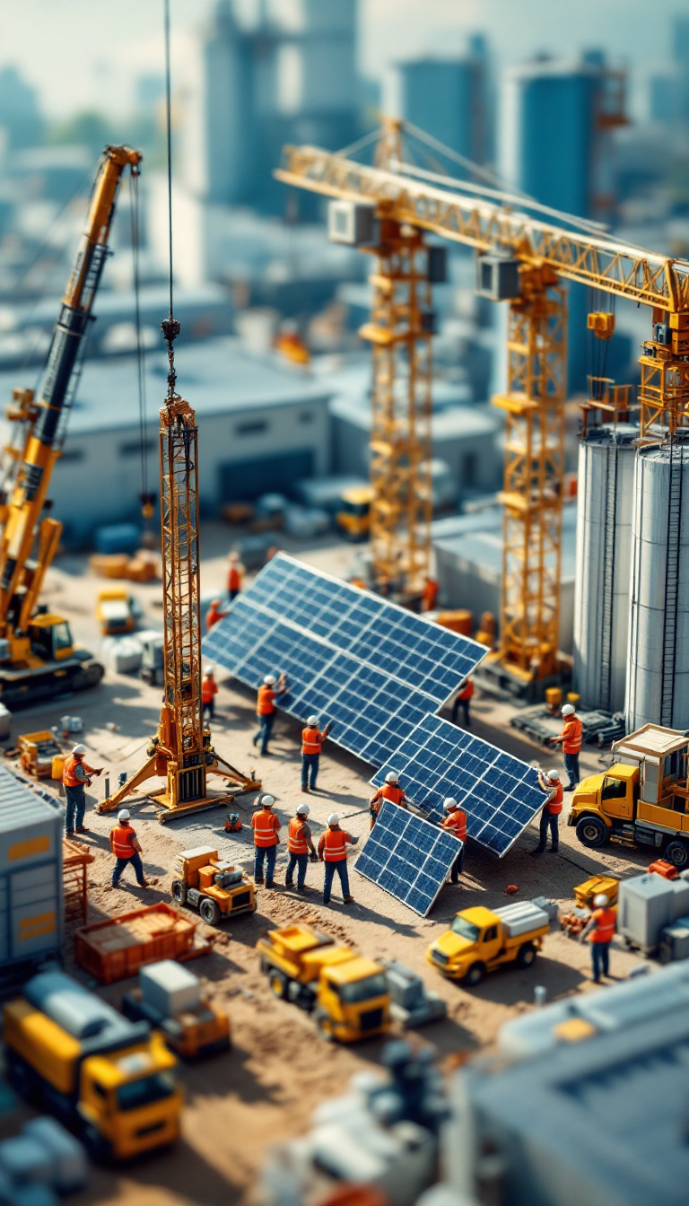 FLUX prompt: In a highly detailed miniature industrial scene, w... - FLUX