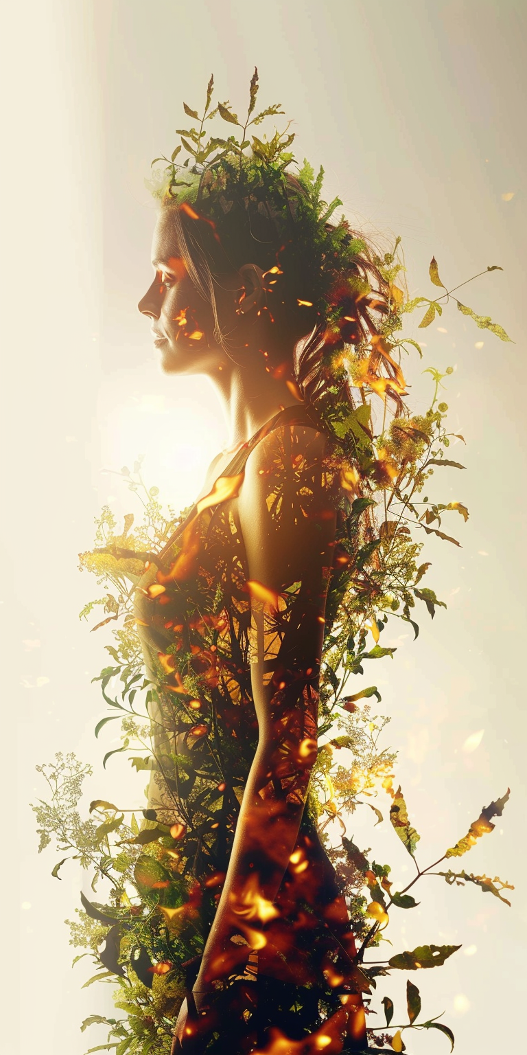 AI generated: Midjourney prompt: double exposure photo of a woman, stunning, in the... (Midjourney - Concept Art)