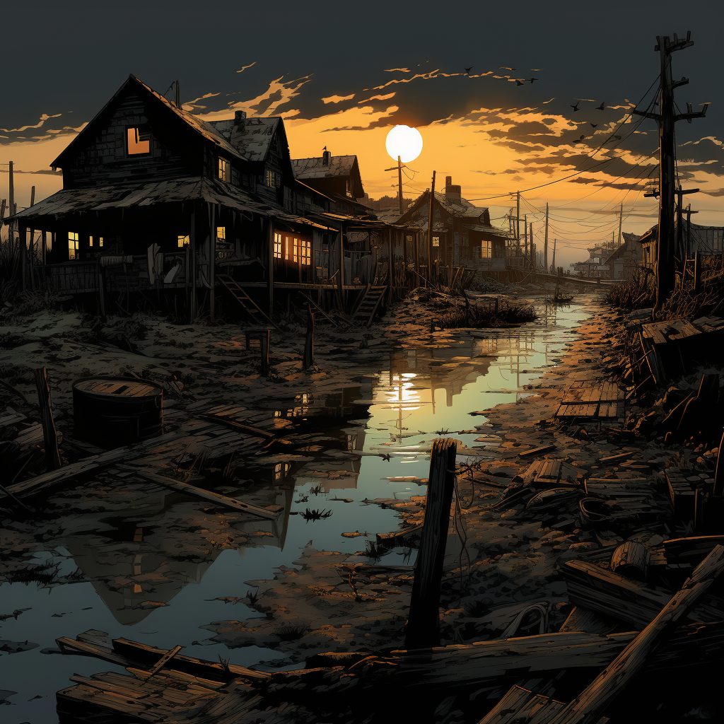 AI generated: Midjourney prompt: page of scene from the comic book stumbled souls, ... (Midjourney - Anime)