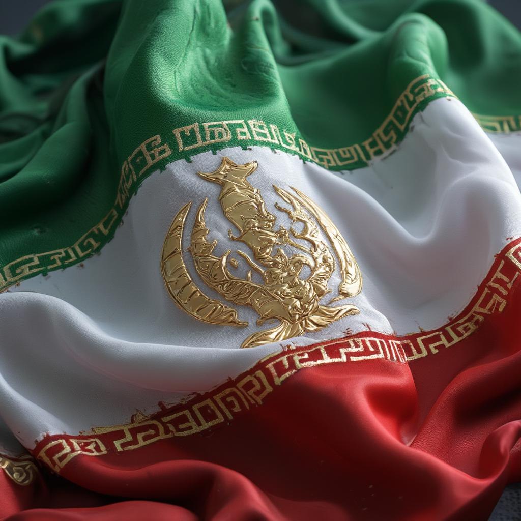 AI generated: FLUX prompt: Iran flag in greatest style. (FLUX - Concept Art)