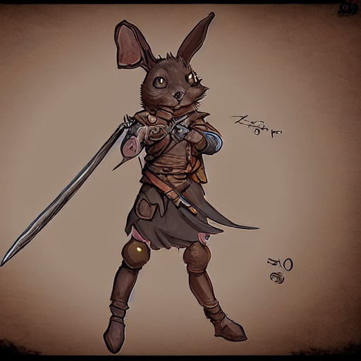 Stable Diffusion prompt: small anthropomorphic rabbit, ro...