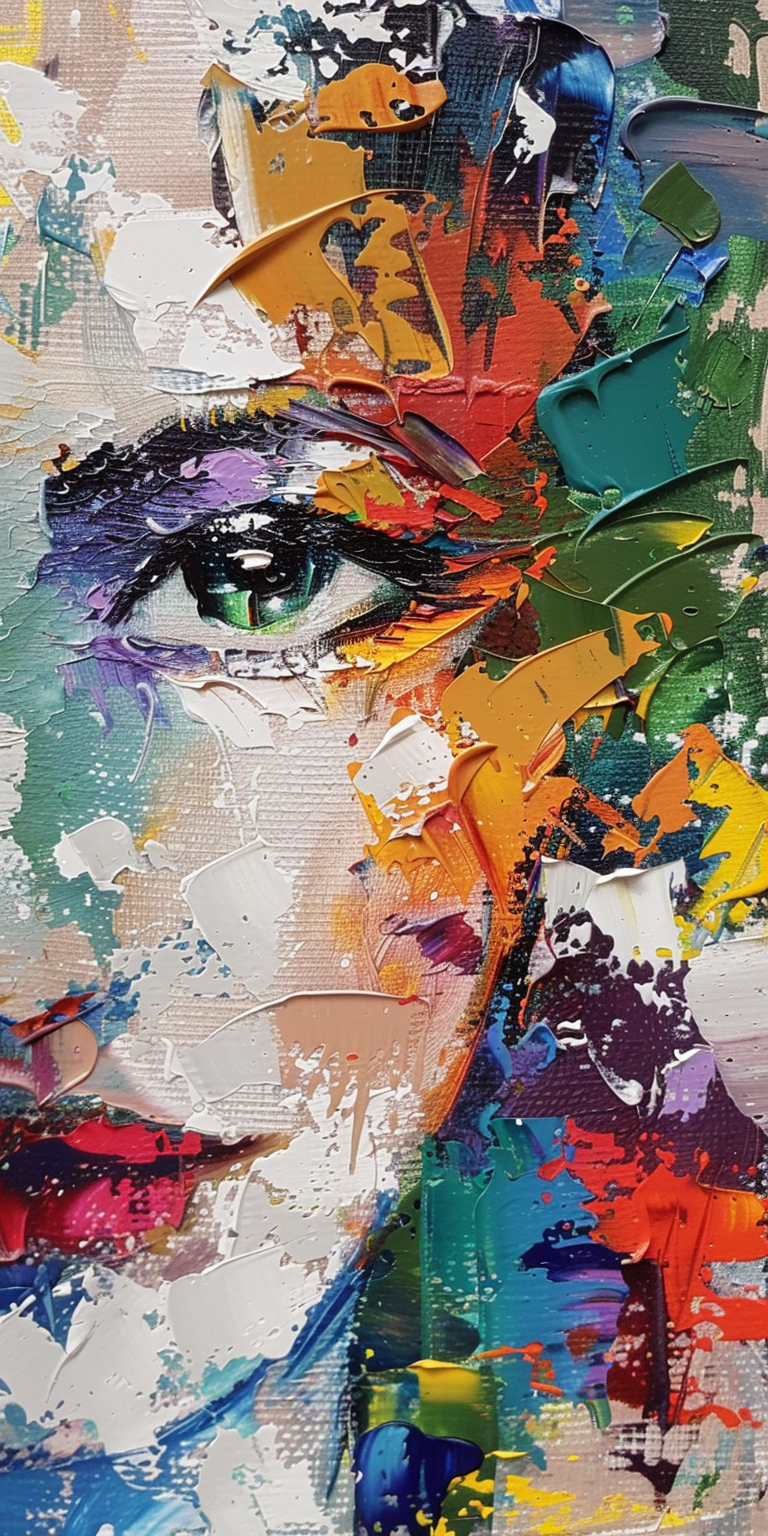 AI generated: Midjourney prompt: woman, loose palette knife, in the style of abstra... (Midjourney - Portraits)