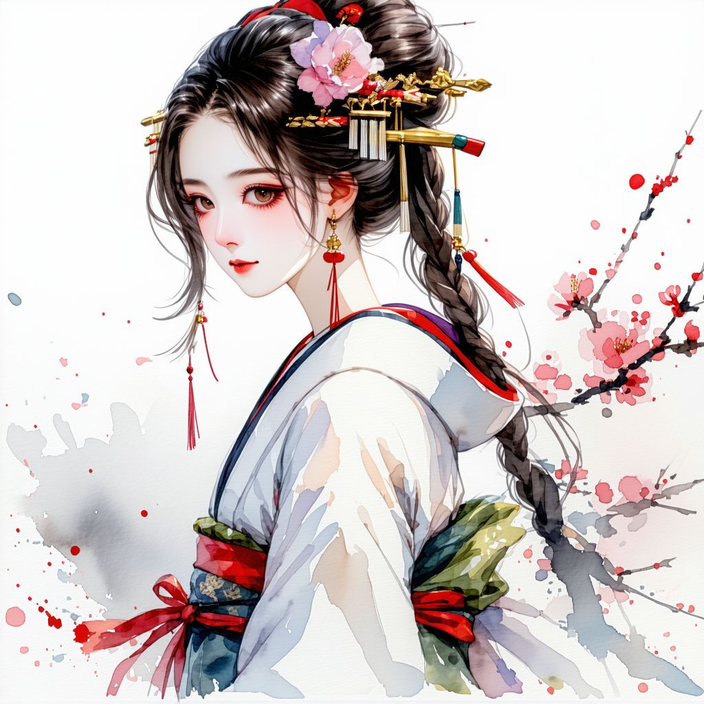 Stable Diffusion prompt: A beautiful and elegant Japanese...