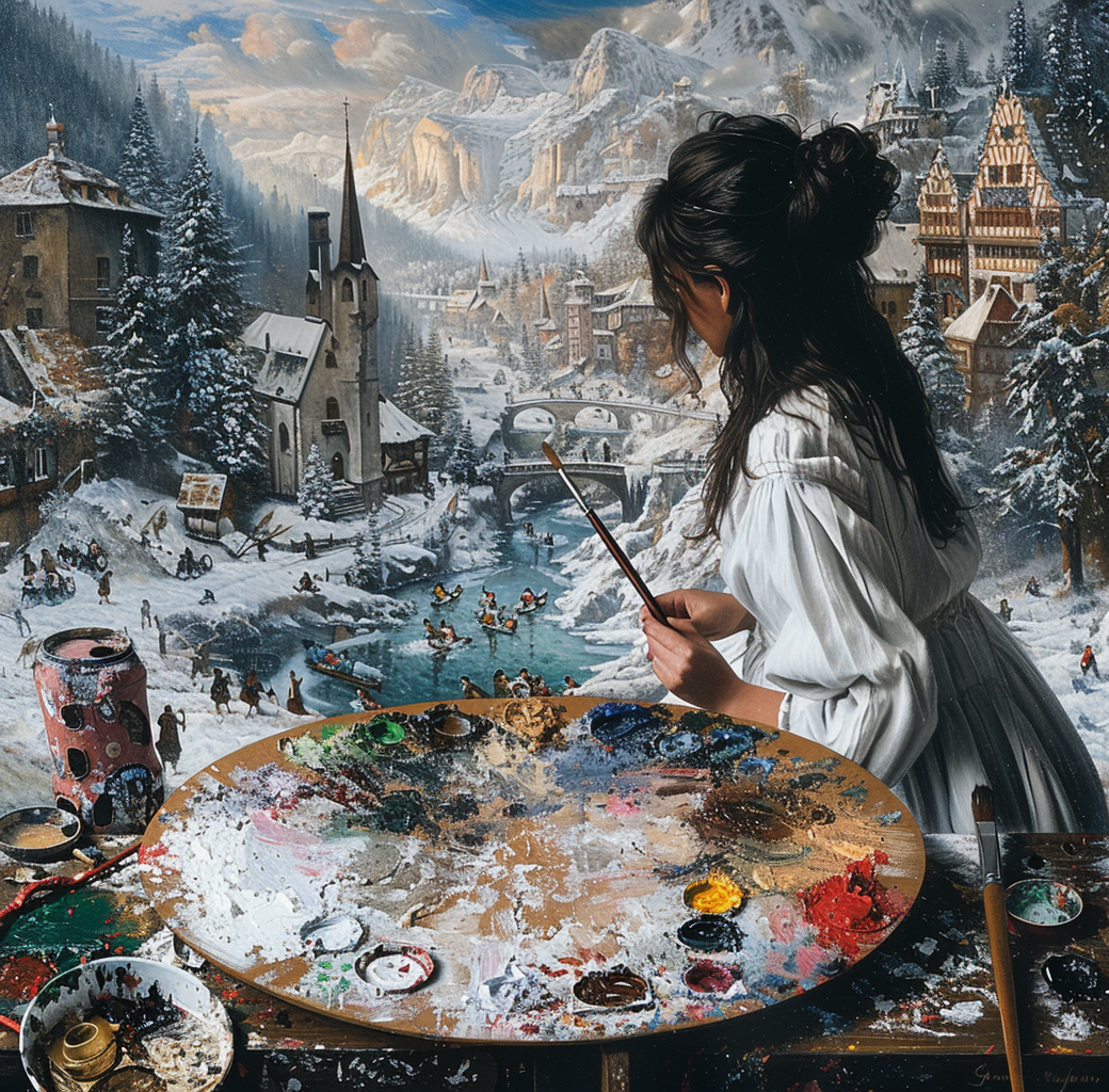 AI generated: Winter fairy tale (Midjourney - Landscapes)