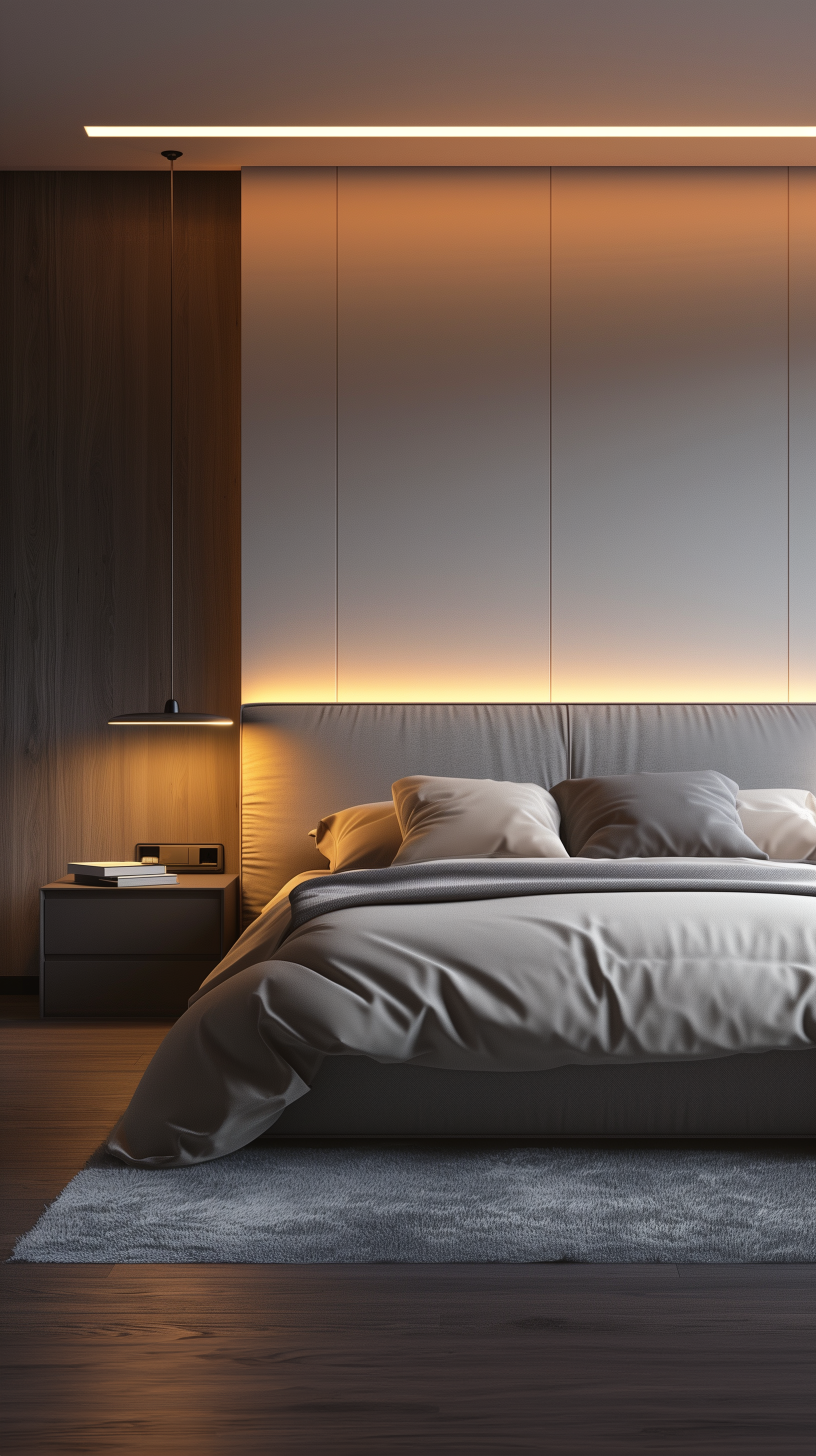 AI generated: Midjourney prompt: tranquil bedroom design that emphasizes minimalism... (Midjourney - Interior Design)