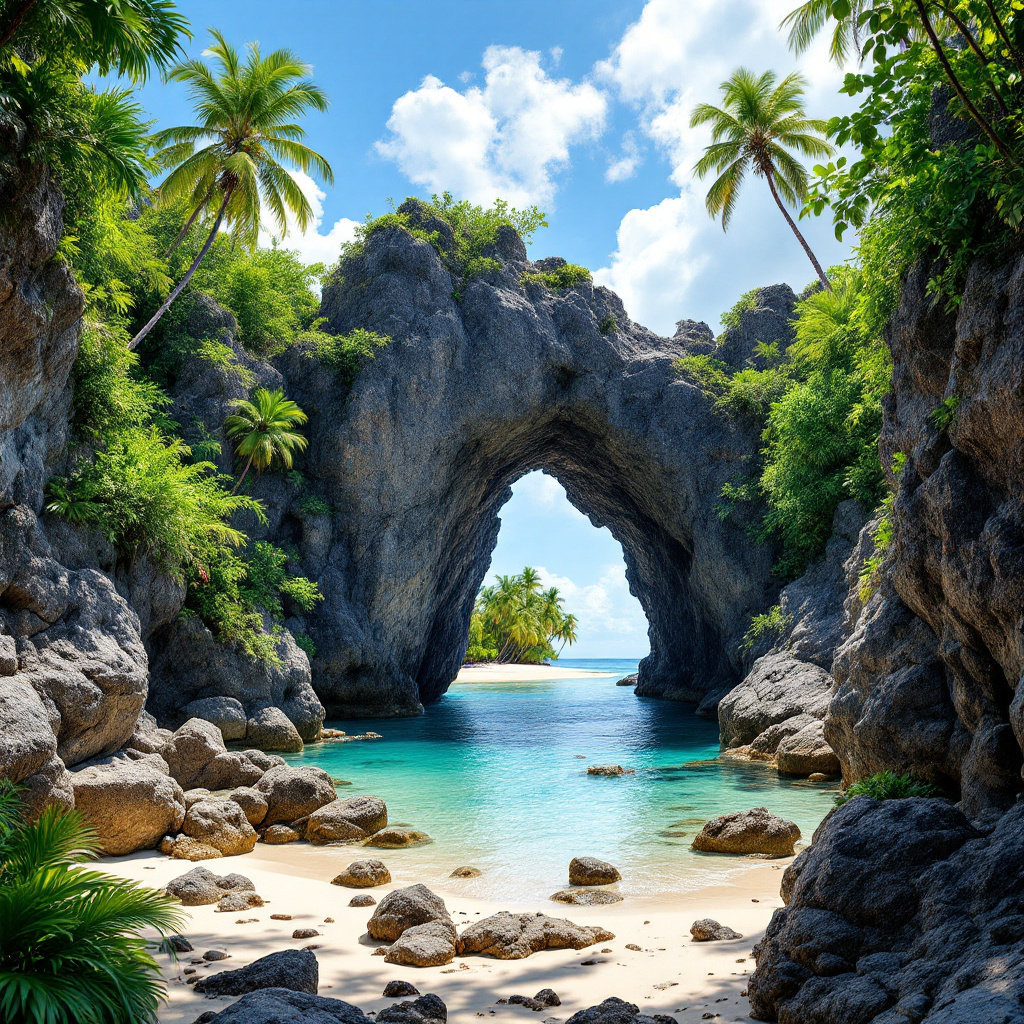 AI generated: FLUX prompt: a beautiful landscape of a tropical beach. The sky... (FLUX - Landscapes)