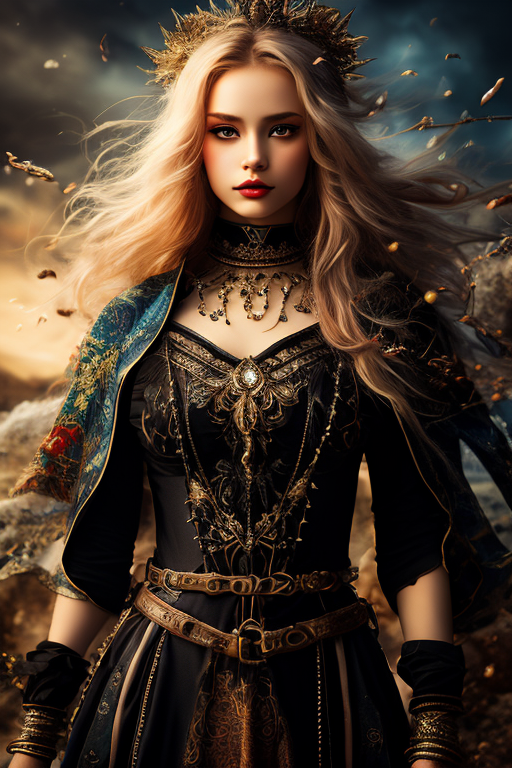 AI generated: Deliberate prompt: fantasy art, fantasy world, landscape, wind, woman... (Deliberate - Concept Art)