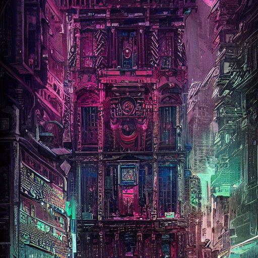 Stable Diffusion prompt: digital art facade, detailed, da...
